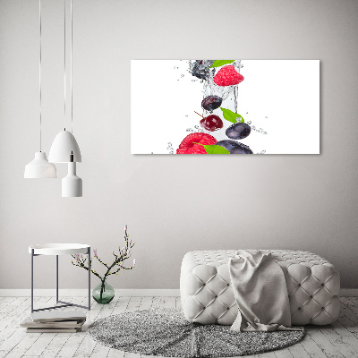 Tableau verre acrylique Fruits et eau