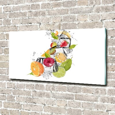 Tableau verre acrylique Fruits sur glace