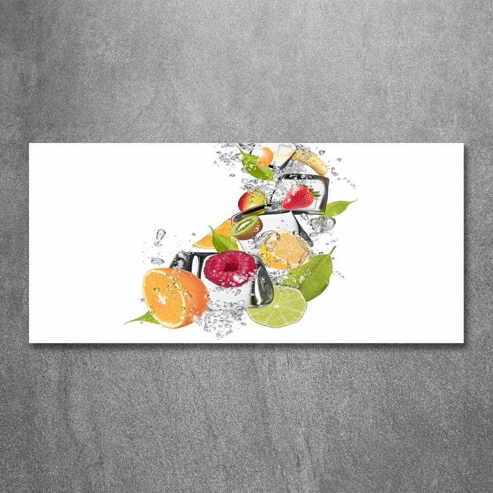 Tableau verre acrylique Fruits sur glace