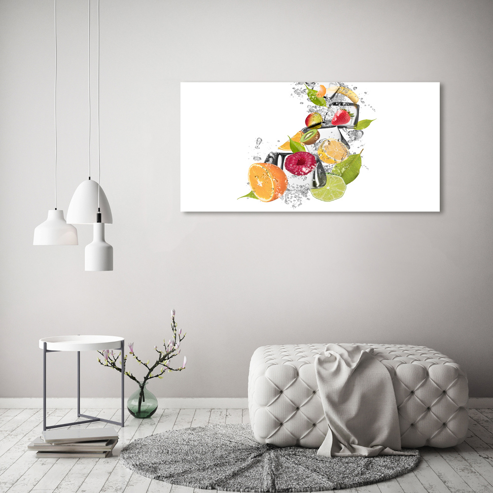 Tableau verre acrylique Fruits sur glace