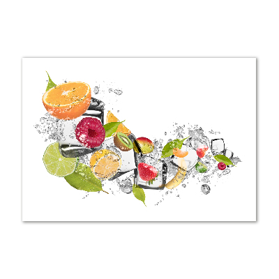 Tableau verre acrylique Fruits sur glace