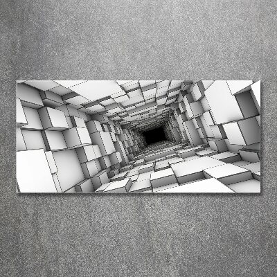 Tableau verre acrylique Tunnel en forme de cube