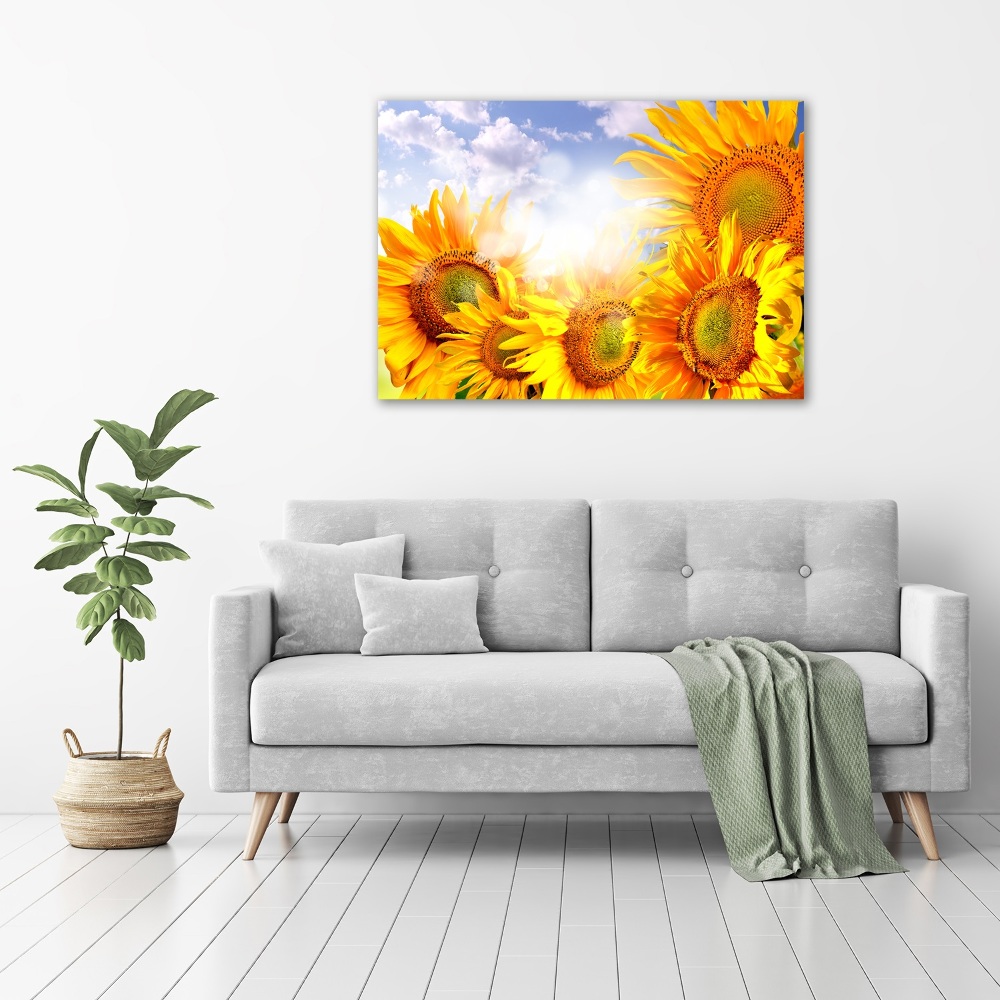 Tableau sur verre acrylique Tournesol