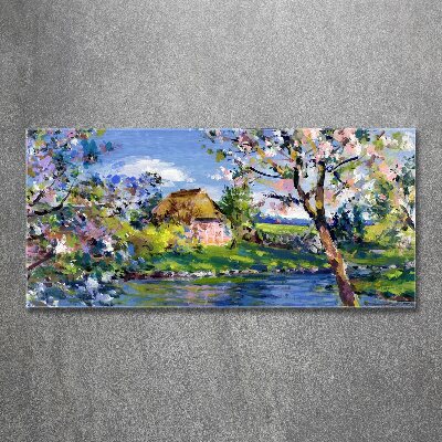 Tableau verre acrylique Paysage printanier