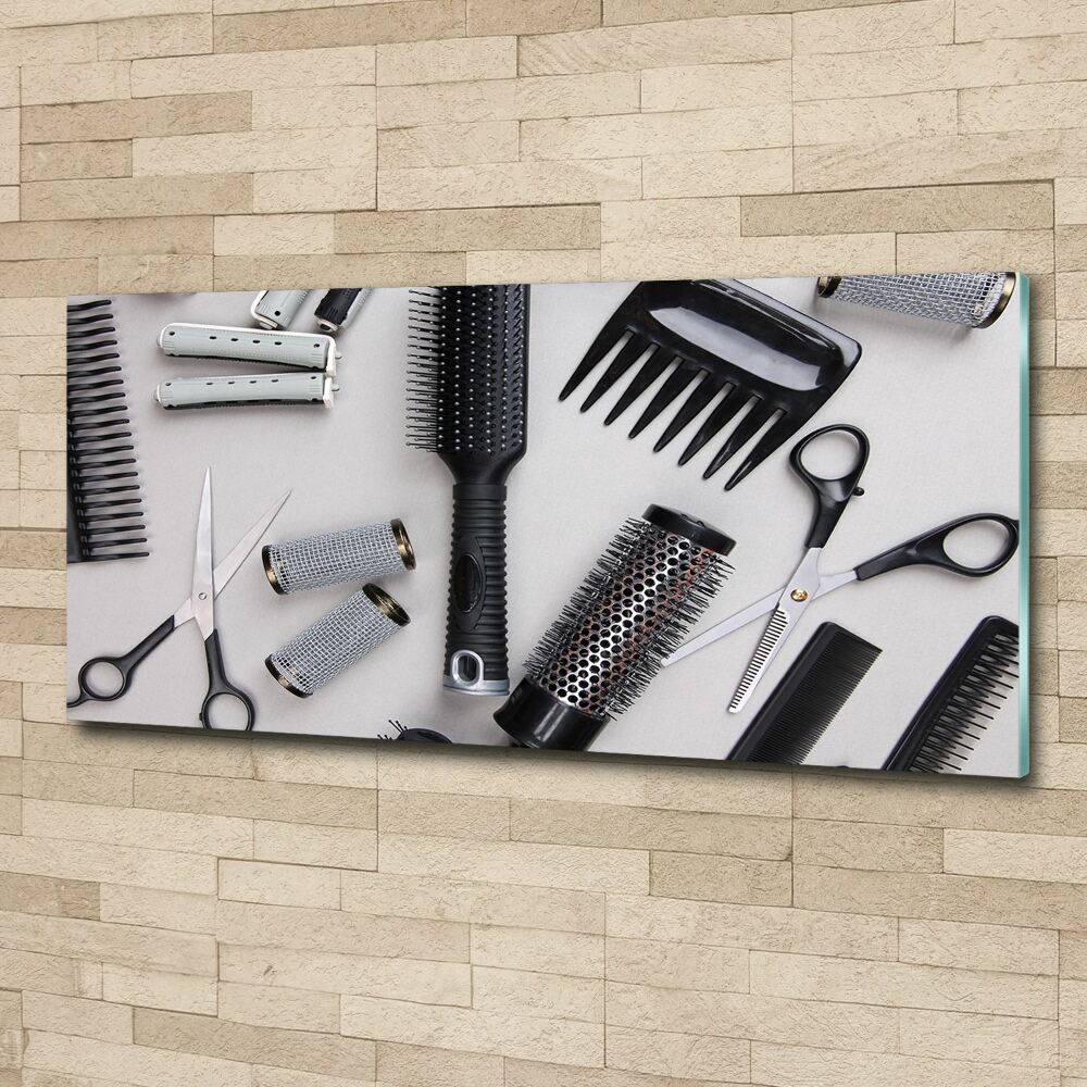 Tableau verre acrylique Outils de coiffeur