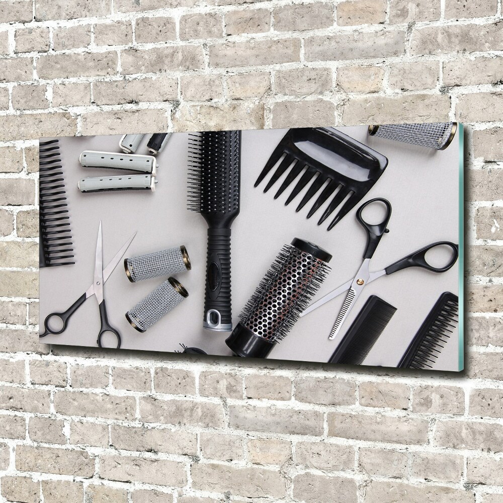 Tableau verre acrylique Outils de coiffeur