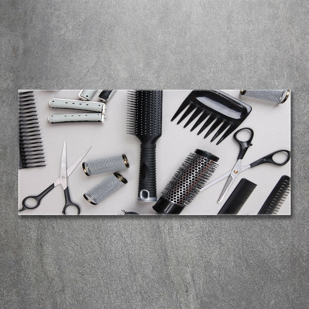 Tableau verre acrylique Outils de coiffeur