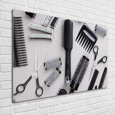 Tableau verre acrylique Outils de coiffeur