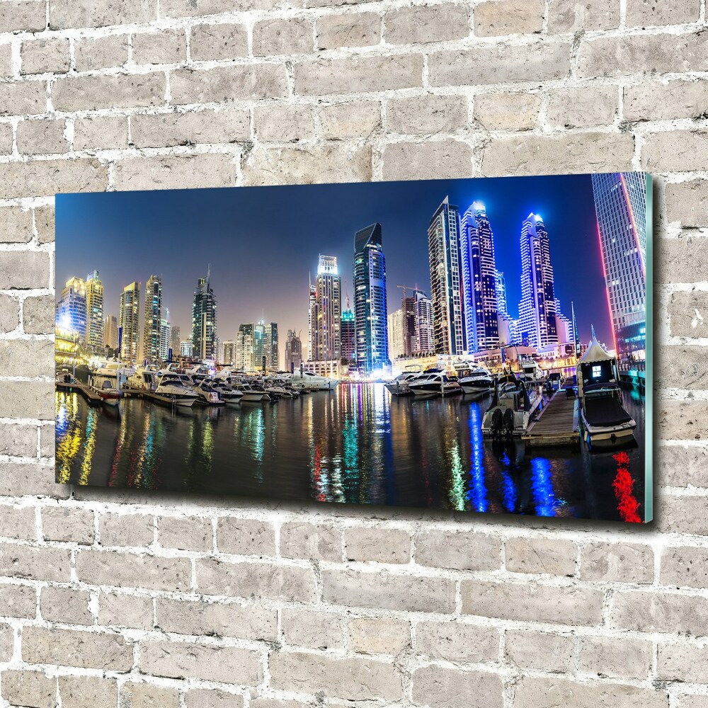 Tableau en acrylique Dubaï de nuit