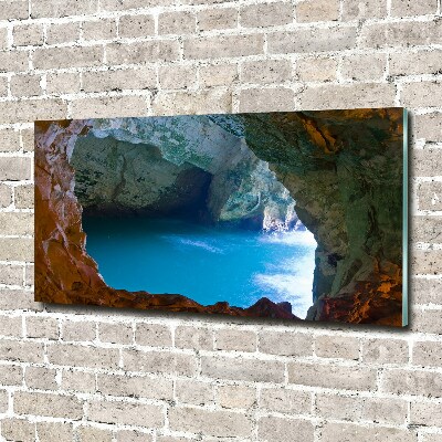 Tableau verre acrylique Grotte marine