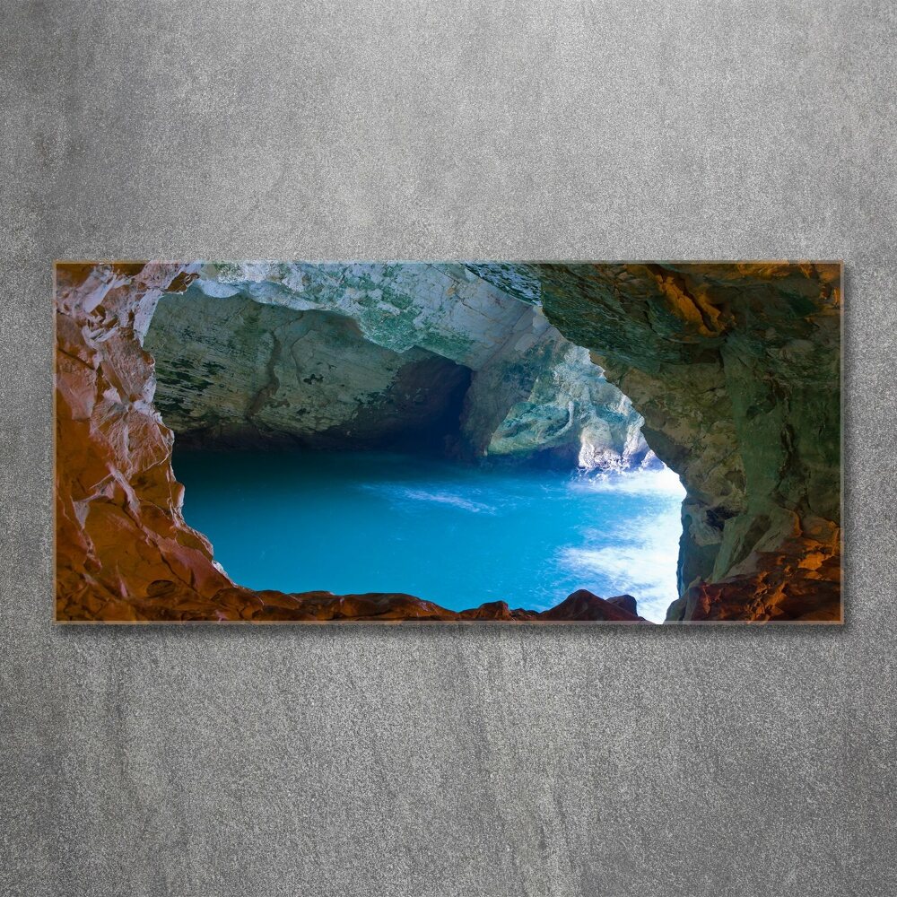 Tableau verre acrylique Grotte marine