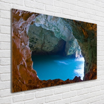 Tableau verre acrylique Grotte marine