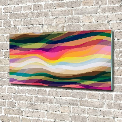 Tableau sur verre acrylique Vagues colorées