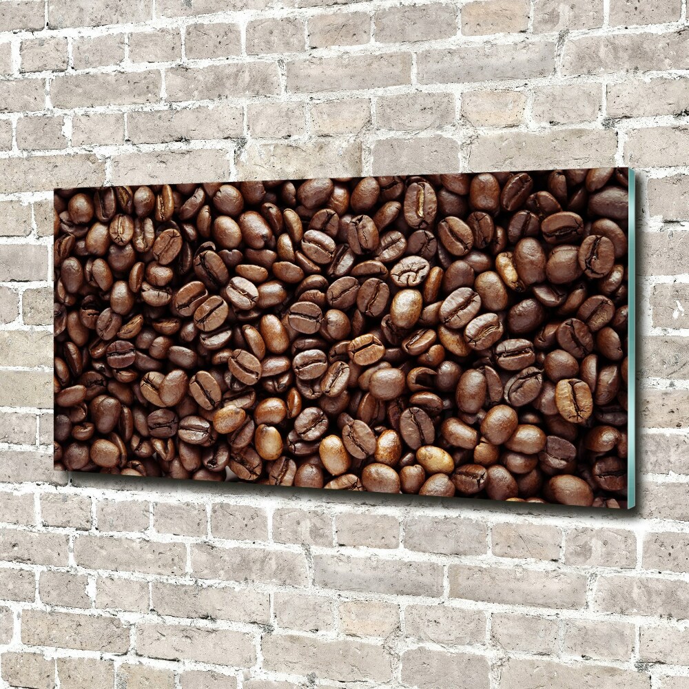 Tableau verre acrylique Les grains de café