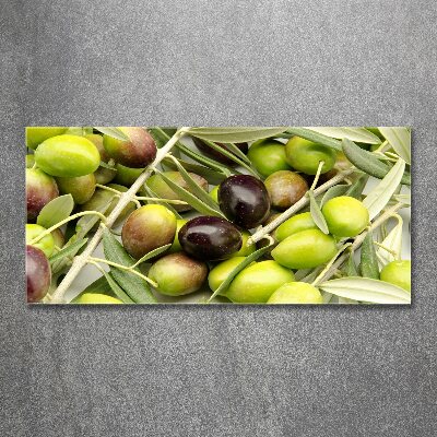 Tableau sur verre acrylique Olives fraîches