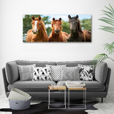 Acrylique tableau Trois chevaux