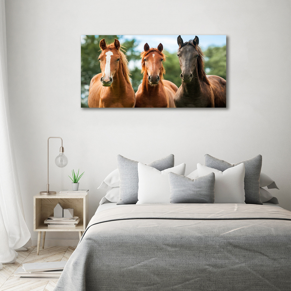 Acrylique tableau Trois chevaux