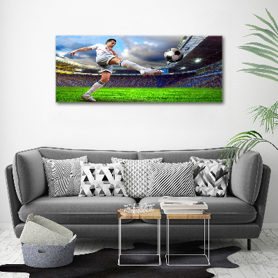 Acrylique tableau Footballeur dans le stade