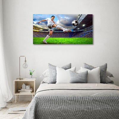 Acrylique tableau Footballeur dans le stade