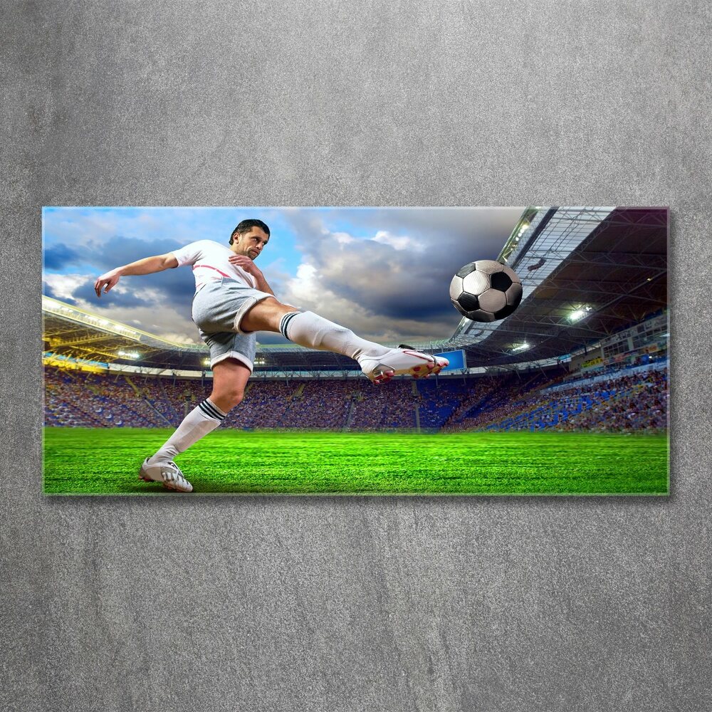 Acrylique tableau Footballeur dans le stade