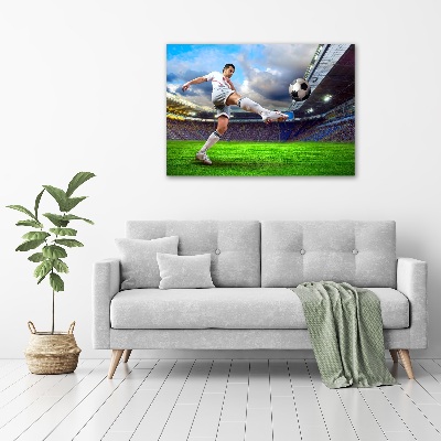 Acrylique tableau Footballeur dans le stade