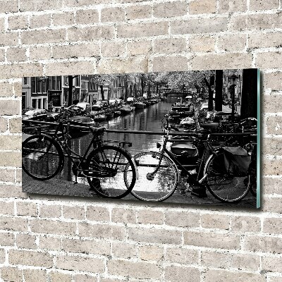 Tableau en acrylique Vélos à Amsterdam