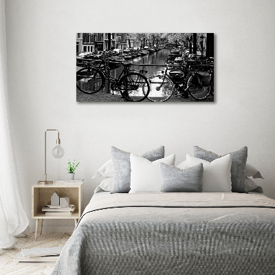 Tableau en acrylique Vélos à Amsterdam