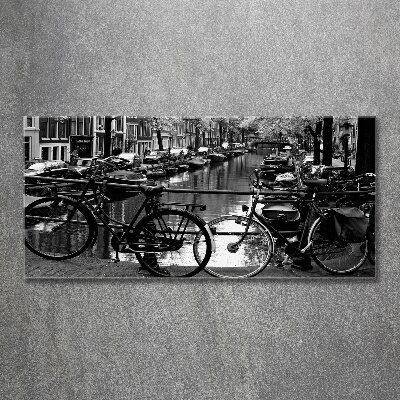 Tableau en acrylique Vélos à Amsterdam