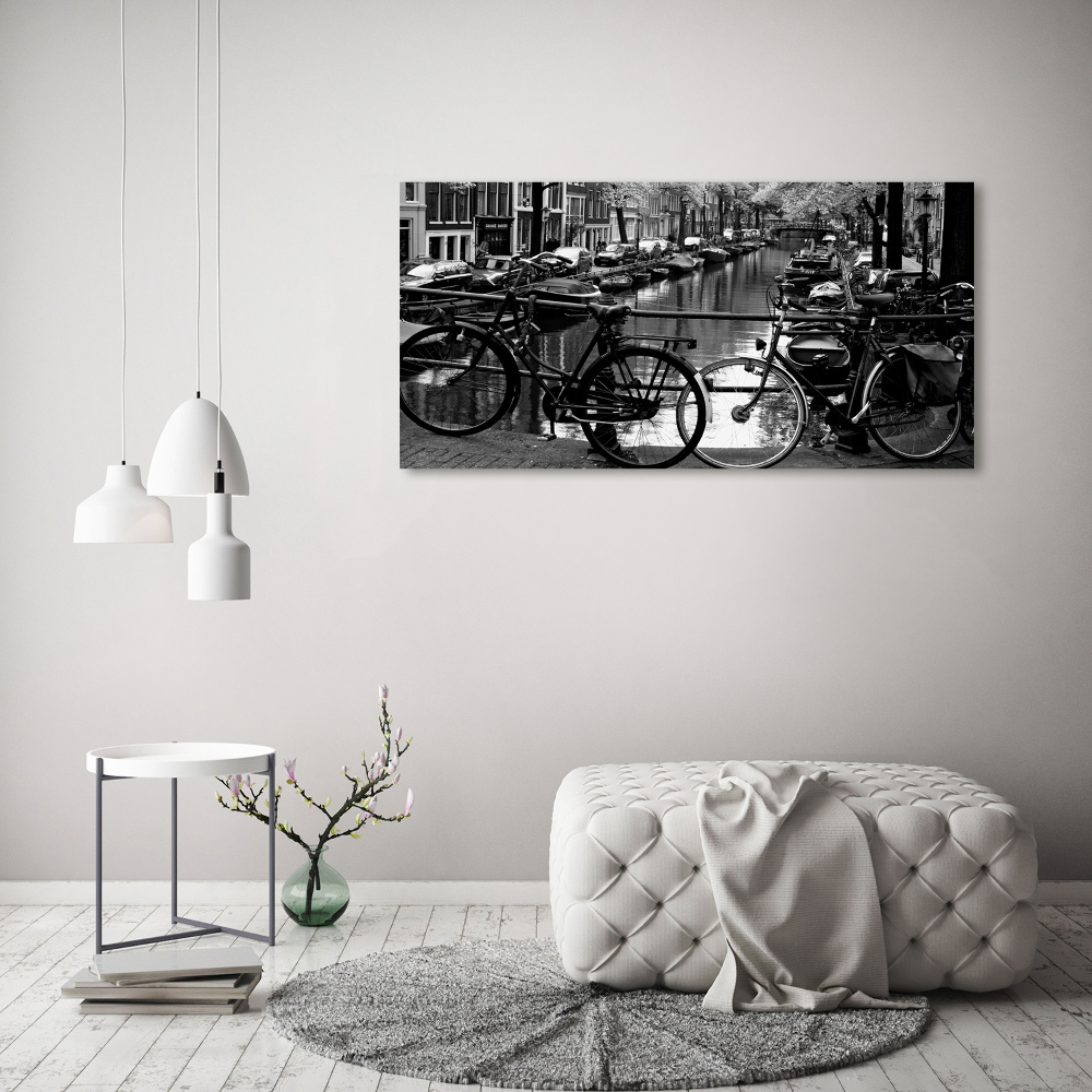 Tableau en acrylique Vélos à Amsterdam