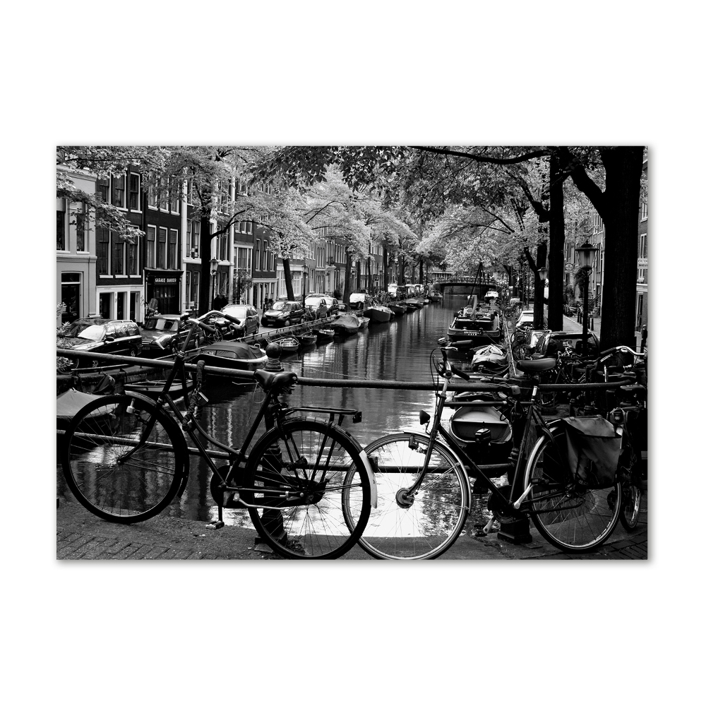 Tableau en acrylique Vélos à Amsterdam