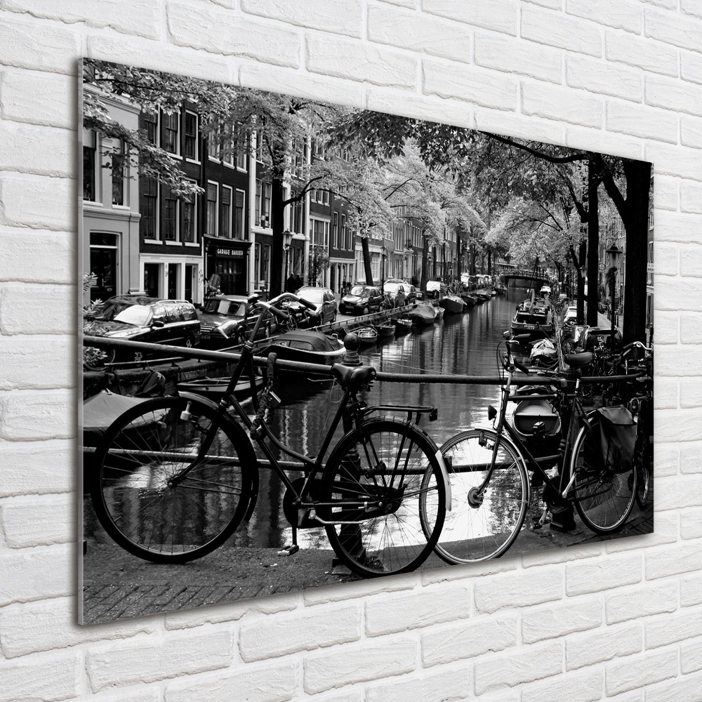 Tableau en acrylique Vélos à Amsterdam