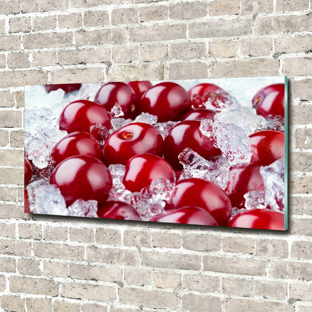 Tableau verre acrylique Cerise congelée