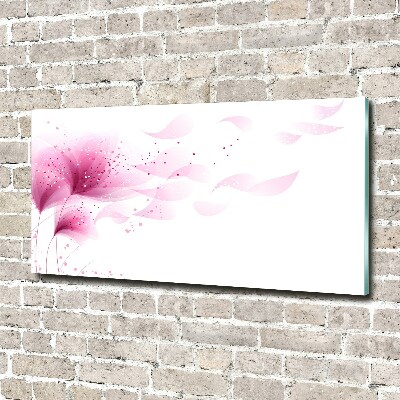 Tableau verre acrylique Fleur rose