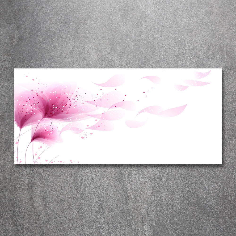 Tableau verre acrylique Fleur rose