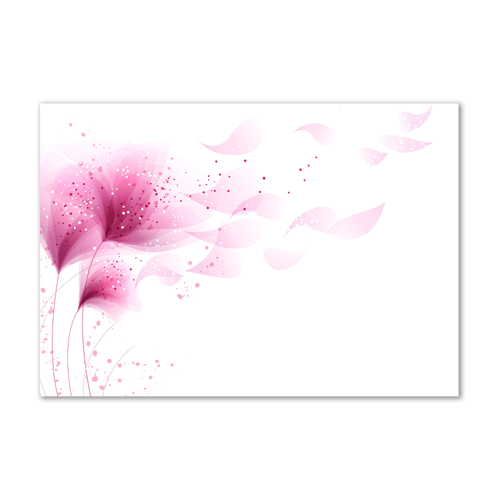 Tableau verre acrylique Fleur rose