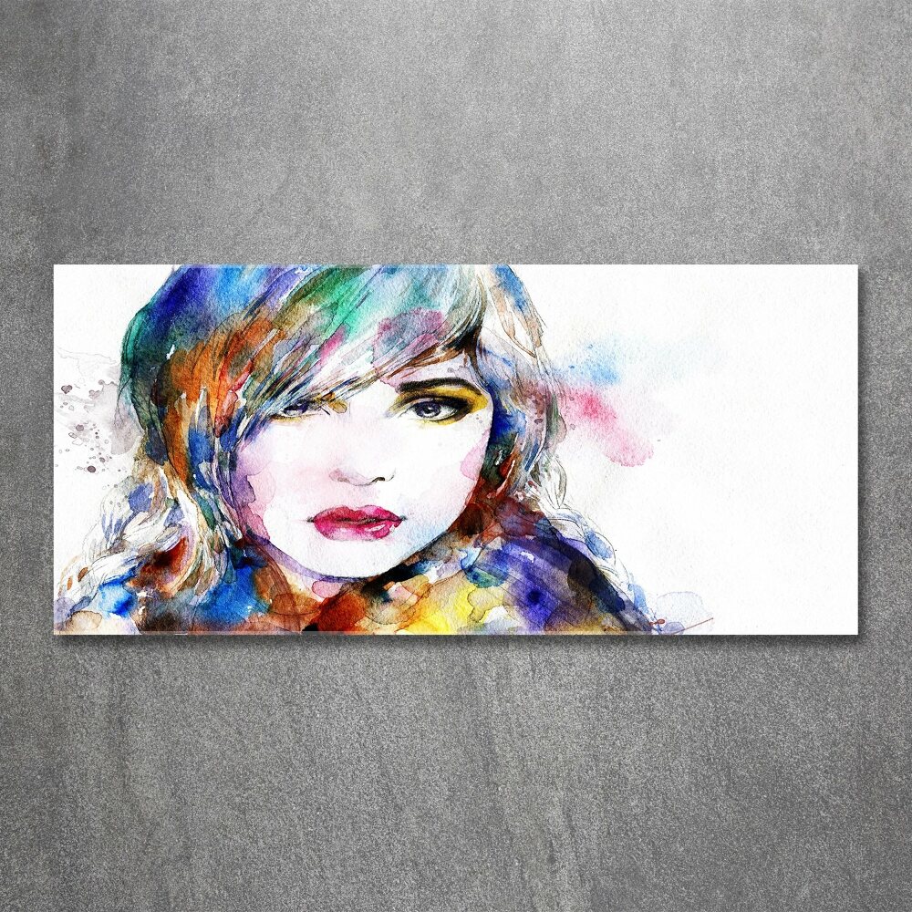 Tableau sur verre acrylique Visage de femme