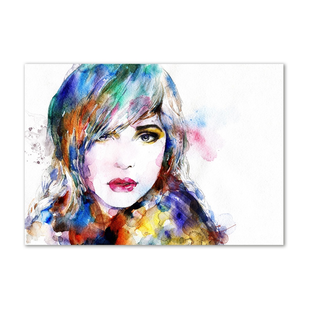 Tableau sur verre acrylique Visage de femme