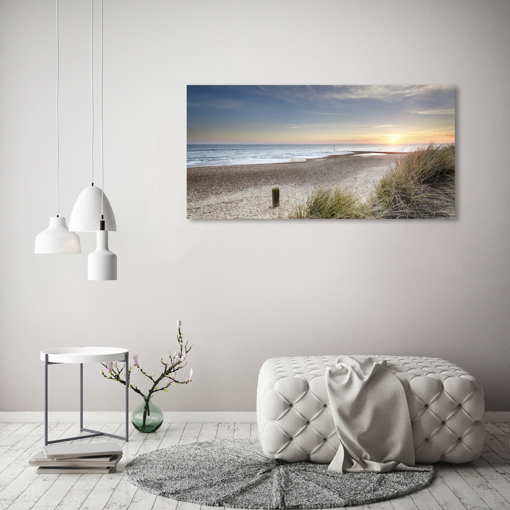 Tableau en acrylique Coucher de soleil et dunes de sable