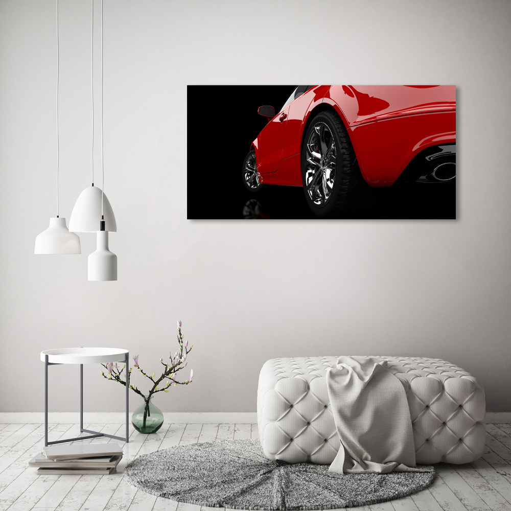 Acrylique tableau Voiture rouge