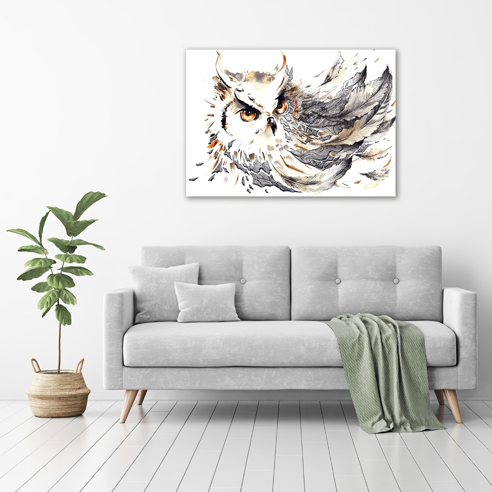 Tableau acrylique Hibou