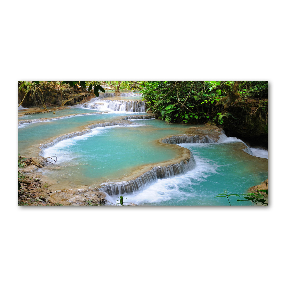 Acrylique tableau Cascade dans la forêt