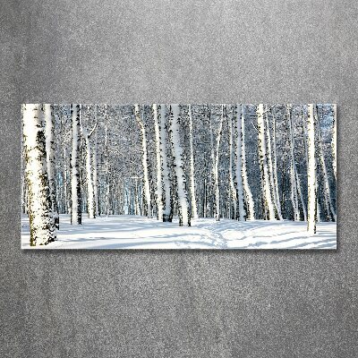 Tableau acrylique Forêt en hiver