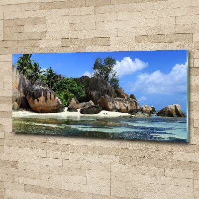 Acrylique tableau Panorama des Seychelles