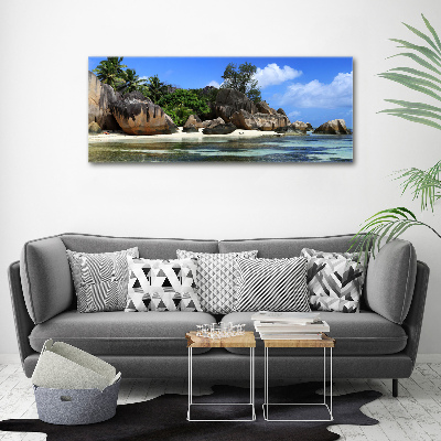 Acrylique tableau Panorama des Seychelles