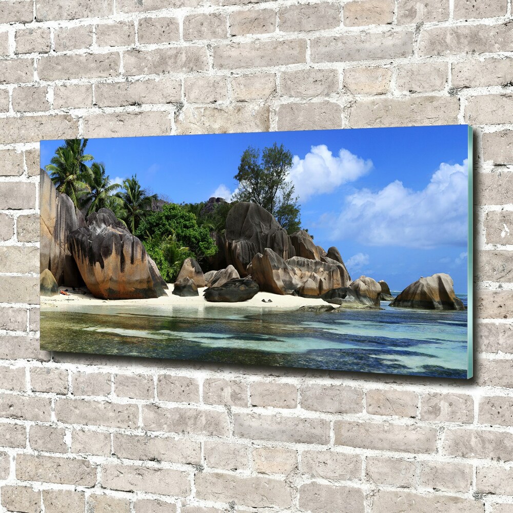 Acrylique tableau Panorama des Seychelles