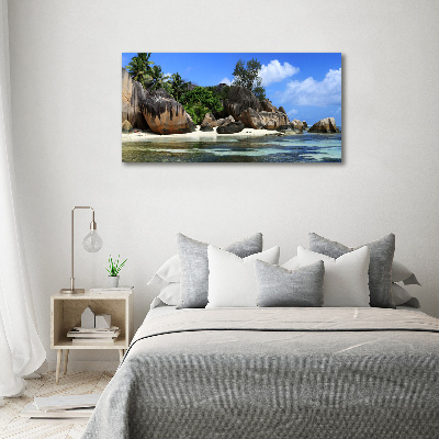 Acrylique tableau Panorama des Seychelles