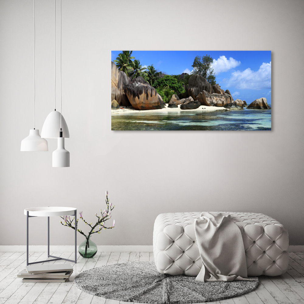 Acrylique tableau Panorama des Seychelles