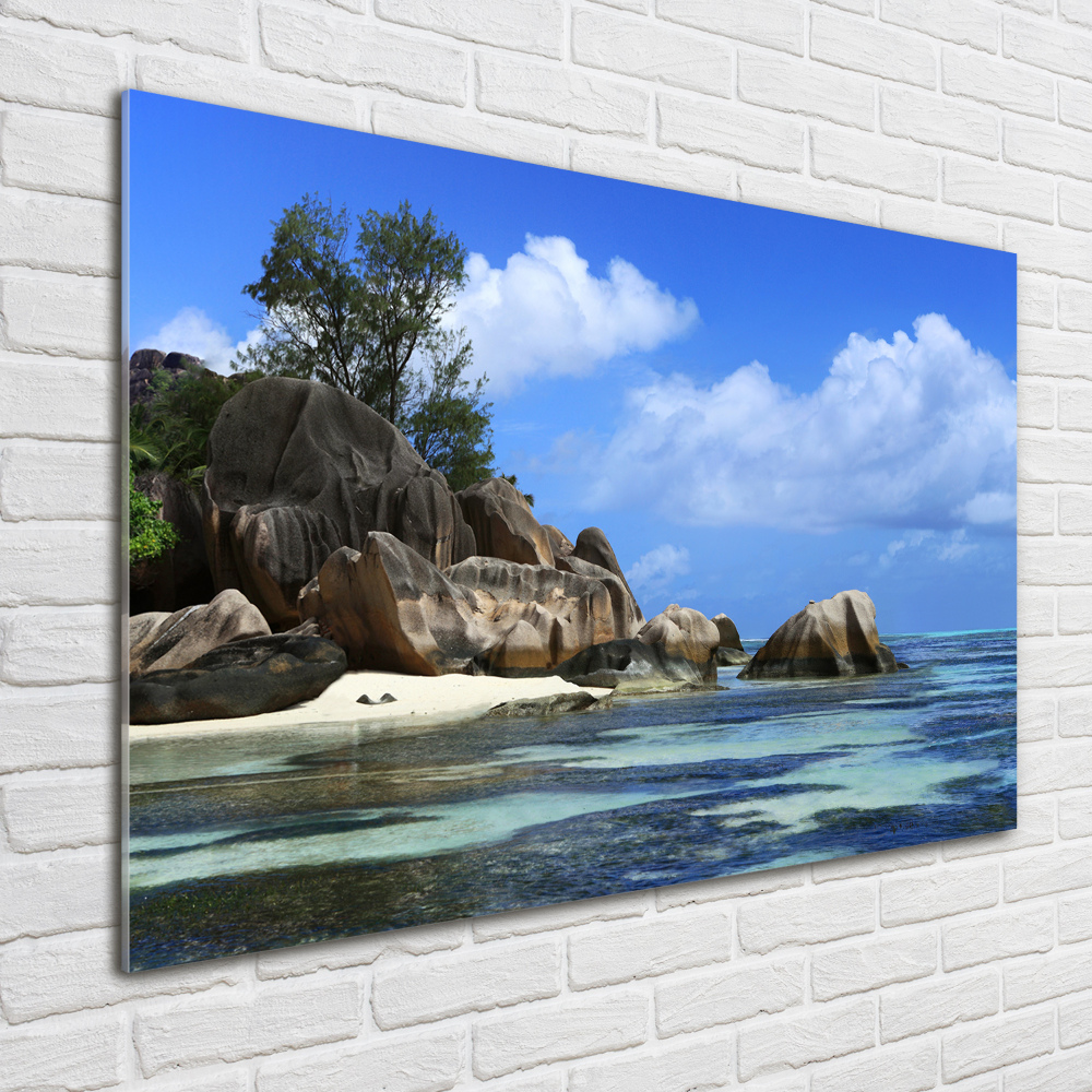 Acrylique tableau Panorama des Seychelles