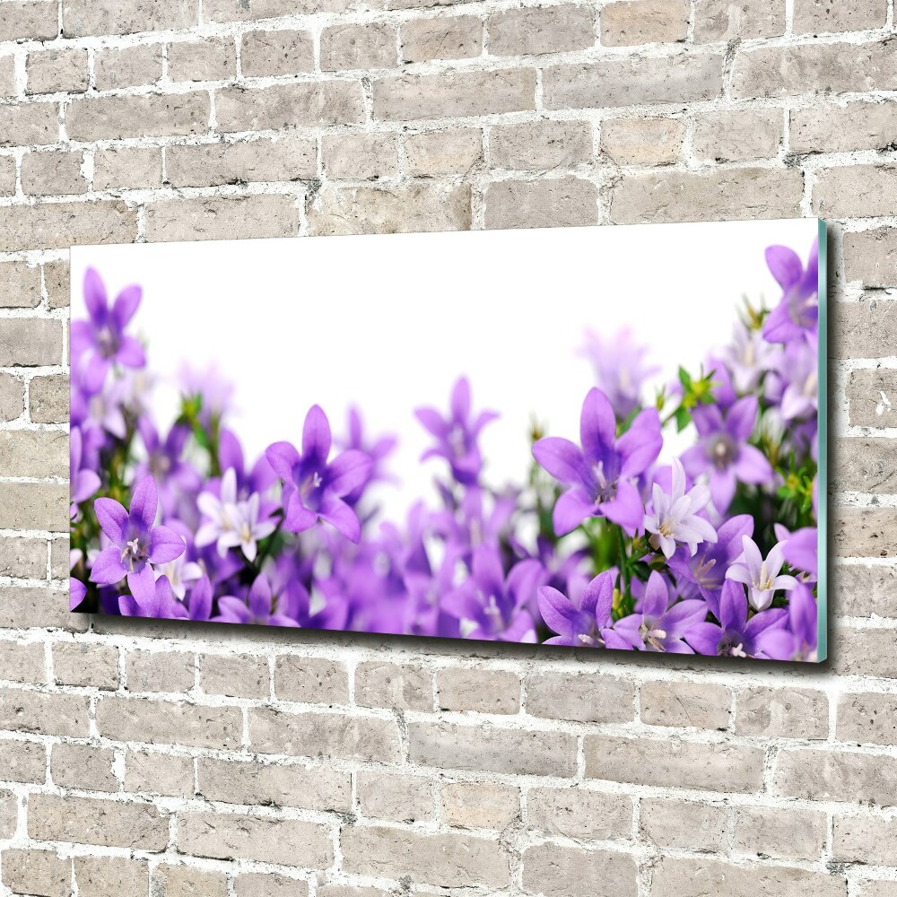 Tableau verre acrylique Cloches violettes