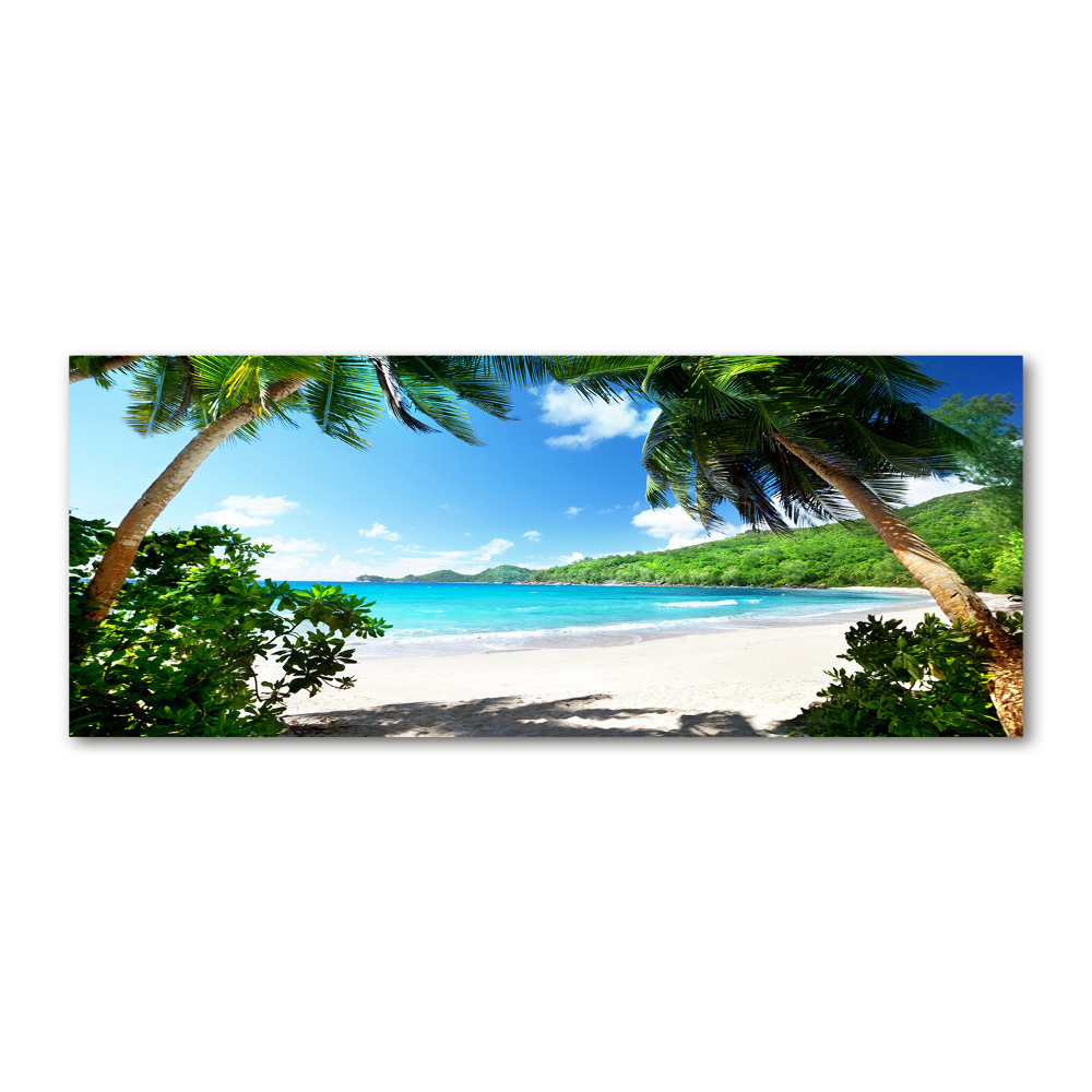 Tableau verre acrylique Plage des Seychelles